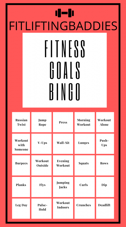 Fitness Goals Bingo